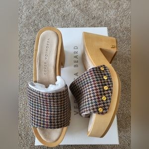 Nib! Veronica beard houndstooth hannalee plaid clog 6.5